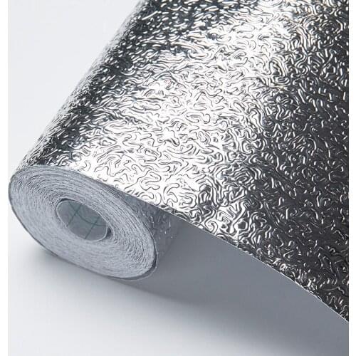 Self-adhesive Wallpaper Waterproof Moistureproof Mildewproof Wall Sticker Aluminum Foil Kitchen Oil-proof Sticker Wall Paper