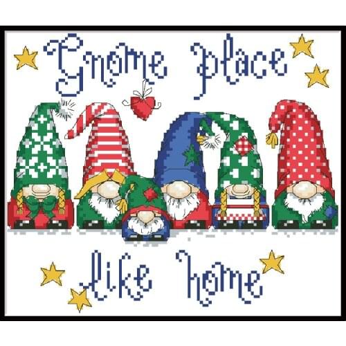 Merry Christmas Stamped Cross Stitch Patterns Kits Printed Fabric Embroidery Sets For Needlework 11CT 14CT DIY Crafts Home Decor