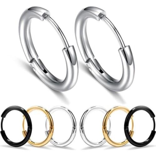 8-20MM Small Round Earrings Stainless Steel Earrings for Women Men Stud Earrings Simple Circle Earrings Statement Jewelry