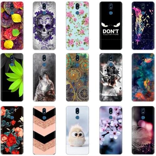 Silicon case for LG k40 case soft cover on for LG K12+ K12 Plus back bumper etui coque tpu full protection shockproof flower