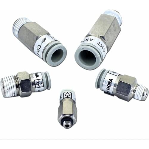 SMC AKH series AKH06A/B 08A/B-01S 02S quick change connector pneumatic components with one-way check valve