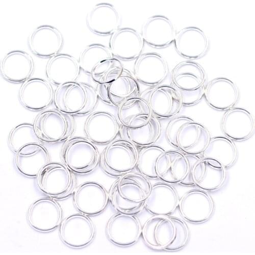 Soldered Closed Jump Rings Silver Plated Round Fashion Jewelry DIY Making Findings 12x1mm 100Pcs