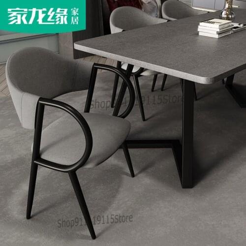 Chair Family Modern Simple Iron Stool Back Student Desk Chair Net Red Makeup Computer Chair Nordic Dining Chair