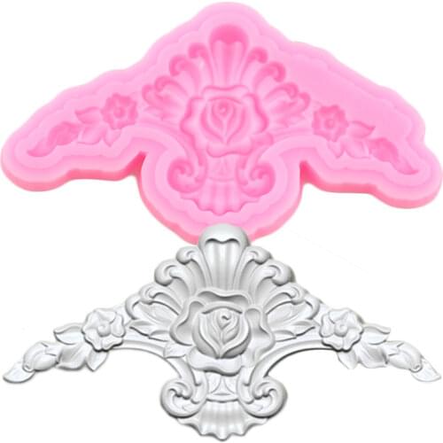 Sugarcraft Flower Silicone Molds DIY Scroll Relief Cake Border Fondant Cake Decorating Tools Candy Chocolate Gumpaste Moulds