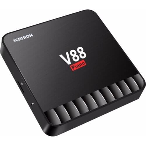 20pcs V88 Piano TV Box 4GB 16GB Android 7.1 TV Box RK3328 Quad Core USB 3.0 4K Media Player Set Top Box