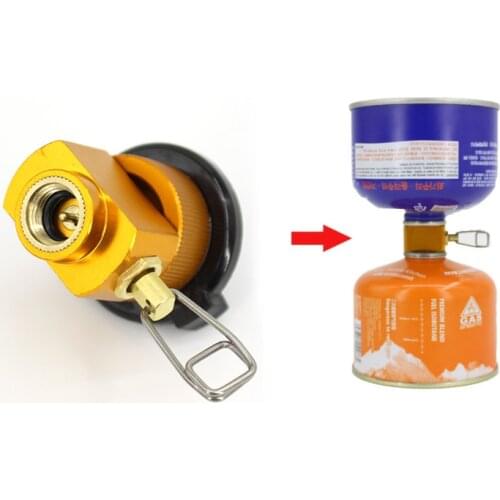 Outdoor Camping Gas Tank Inflation Valve Small Mutual Charge Tank Adapter Copper Link Head Gas Tank Conversion Split Head