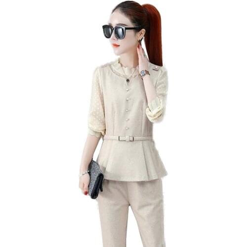 Small Fragrance Suit Womens 2021 Spring And Autumn New Coats Waist Slimming Ladies Two-Piece Female Age Reduction Top L539