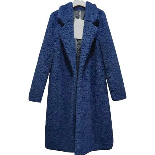 Instylish Women Winter Thick Warm Fluffy Long Fur Jackets Casual Faux Fur Teddy Coat Female Plus Size Lapel Shaggy Outwear 3XL