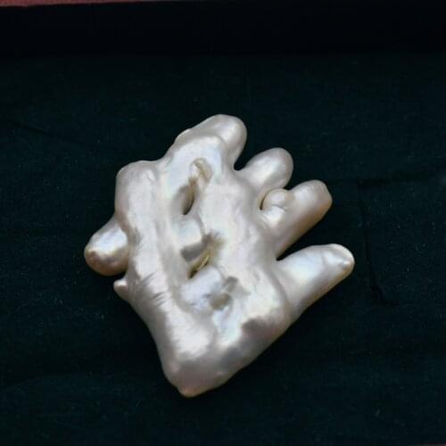 1pieces loose beads unique shape freshwater pearl white pearl wholesale for DIY for jewelry 30mm