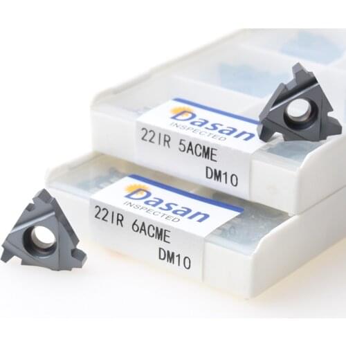 10pcs 22ER 22IR 5 ACME 6ACME Carbide Threading Inserts CNC Lathe Blade Thread Cutter Tool for Stainless Steel