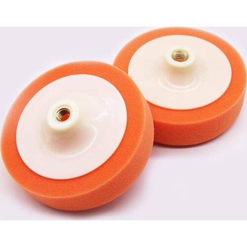 2@# Auto Car Polishing Pad for Polisher Sponge Wheel Waxing Orange Polishing Disc Wash Maintenance Car Accessories 5Inch 125MM