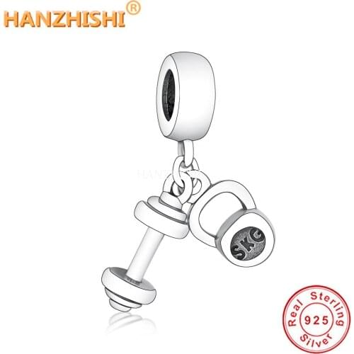 2021 Real 925 Sterling Silver Sports Equipment Charm Pendant Beads Fit Original Pandora Charm Bracelet Fine Jewelry DIY Making