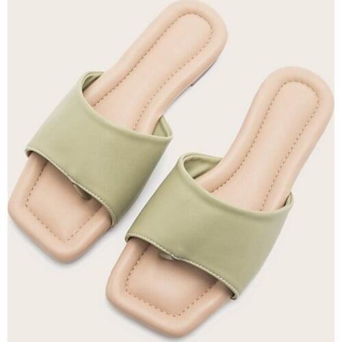 2021 New Flat Heel Women Slipper Summer Outdoor Casual Slides High Quality Home Indoor Slippers Ladies Open Toe Flip Flops