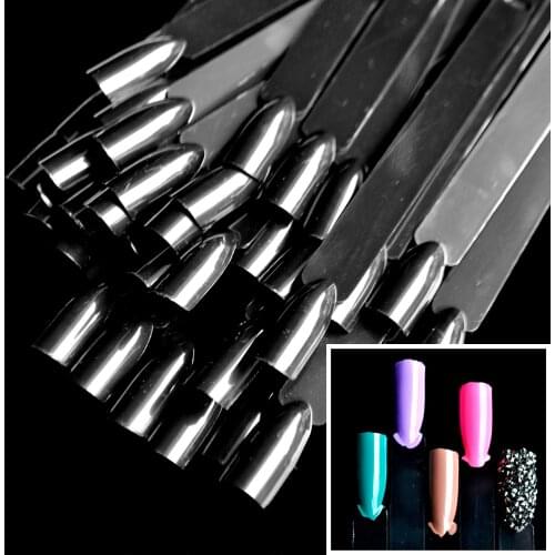 50PCS False Nail Tips Display Fan Board Shaped Fake Nail Art Tips Polish UV Gel Sticker Decoration Salon Showing Tool Clear