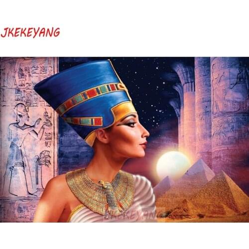 5D Diy diamond painting Pyramid and Egyptian beauty Diamond Mosaic sale Rhinestone Embroidery cross stitch Y3725