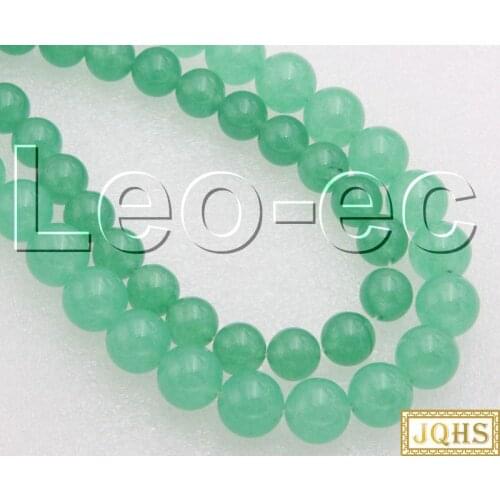 AAA 10mm round green jade Stone Loose Beads for Jewelry Making Strand 15" V1484