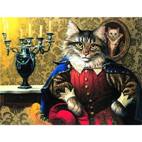 Diamond Painting Cats Handicraft Gift Full Square/Round Diamond Embroidery Animal Needlework Mosaic Home Arts DIY Cartoon Decor