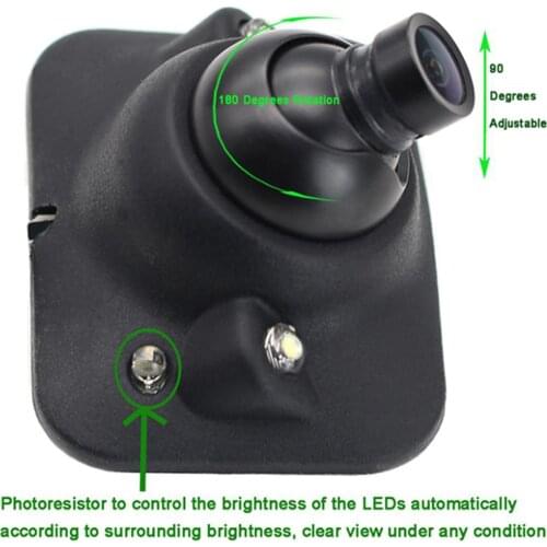 Car Rear View Camera 12V HD Night Vision Backup Camera, Intelligent Sensor Blind Spot Camera IP67 Waterproof Reversing Monitor