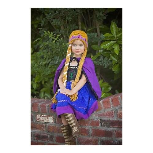 Free shipping,Cute Crochet Knit hat , baby girls Snow Queen Hat Photography prop 100% cotton, Princess girl crocheted hat