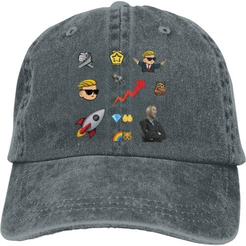 Sticker Pack Sticker Baseball Cap Men WSB WallStreetBets Bitcoin Caps colors Women Summer Snapback Caps