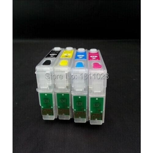 INK WAY T1621 T1631Series Refillable ink cartridge WITH ARC for Epson Workforce WF-2010W WF-2510WF WF-2520NF WF-2530WF WF-2540WF