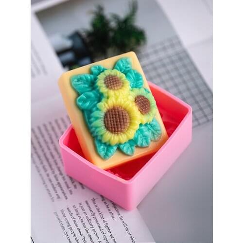 DIY 3d Sunflower Silicone Mold Handmade Soap Mold Flower Fondant Cake Decoration Soap Making Supplies Chocolate Mold