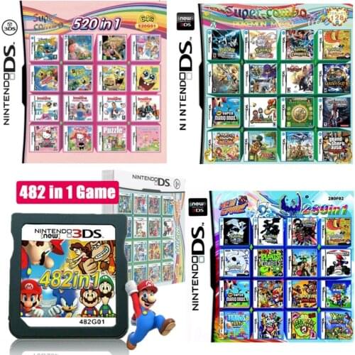 DRAGON BALLZ for Nintendo Mario Album Video Game Card 482 In 1 502 In 1 Cartridge NDS NDSL 2DS 3DS 3DSLL NDSI Console Card Toys