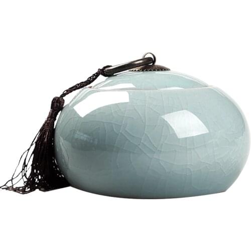 Ceramic Tea Pot Compact Mini Portable Green Tea Sealed Jar Storage Tank Travel Tea Box Chinese Container Style Container Cans