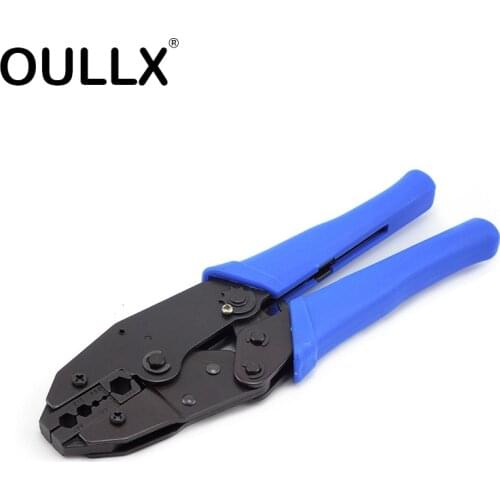 OULLX RG58/59/62/6 BNC Coaxial Cable Ratchet Terminal Crimping Tool Audio Cable 5 Hole Hexagonal Cold Compression Crimping Tool