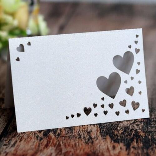 Creative Heart-shaped Seat Card Wedding Business Card Party Table Decoration Wedding Decor Placement Card