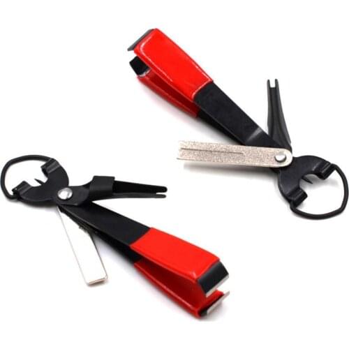 Fishing Line Clipper+Key Chain Fly Fishing Quick Knot Tool Fast Knotter Line Clipper with Retractable Key Chain