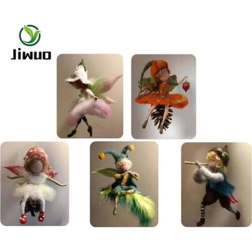 Jiwuo Wool Needle Felting Material Package Wool Felt Poke Set Pet Toy DIY Handcraft Wool Felting Kits Wool Felt for Beginners