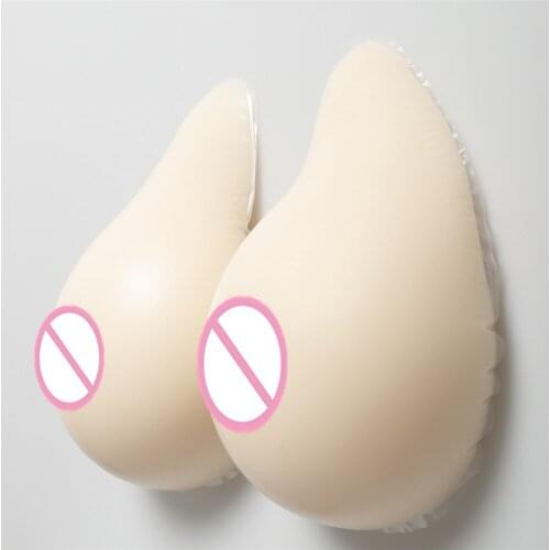 Fake Boobs Women Small Flat Breast Enhancer D Cup 1200g/pair Silicone Mastectomy Breast Forms Silicone Artificial Breast