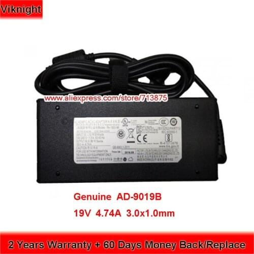 Genuine AD-9019B 19V 4.74A AC Adapter for Samsung A-1900-98 Laptop with Plug Size 3.0x1.0mm Power Supply