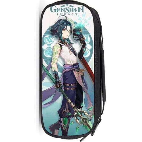 New Game Genshin Impact Pencil Bags Student Multifunction Pencil Case Boy Girl Zipper School Supplies Sotrage Bags Kids Wallet