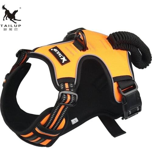 Medium and large dogs and dogs explosion-proof double stack chest strap traction collar reflective belt clothes pet accessories