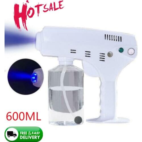 600ML Disinfection Blue Light Nano Spray Gun Portable Fogger Machine Steam Home Disinfection Piece Blue Light Sprayer