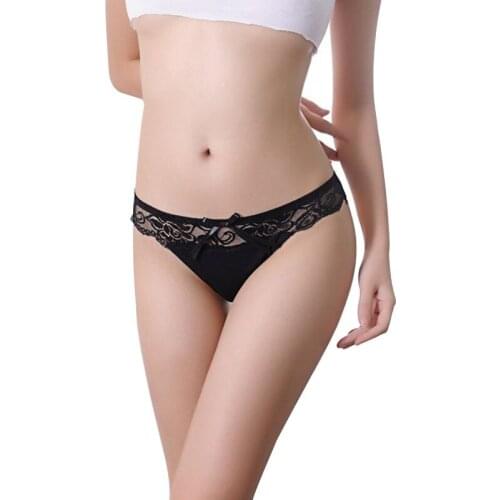 Sexy Women Lace Transparent Briefs Seamless Panties V String Lingerie Panty Underwear Girls Thongs Knickers