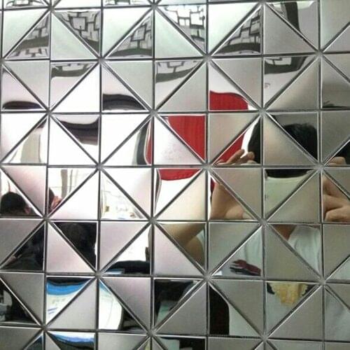 Silver triangle stainless steel mosaic tiles HMM2008 for backsplash tiles dining room senior clubs bar wall mosaic free shipping