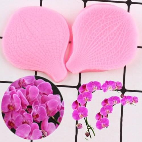 Phalaenopsis Orchid Silicone Mold DIY Wedding Cake Decorating Tools Flower Petal Veiner Fondant Mould Candy Clay Chocolate Molds