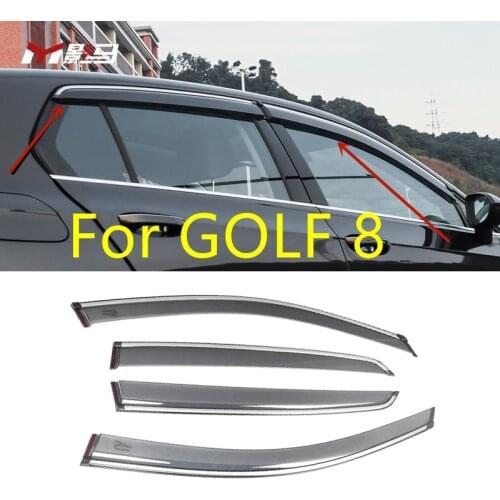 For Volkswagen Golf 8 special Windows visor 2021 MK8 RLINE modified window eyebrow rain shield decorative car accessories