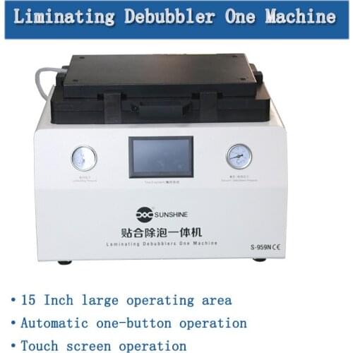 SUNSHINE 15inch SS-959N Mobile LCD Refurbished Oca liminating Debubbler Machine For Iphone SamsungS8 S9 S9EDGE Lcd repair