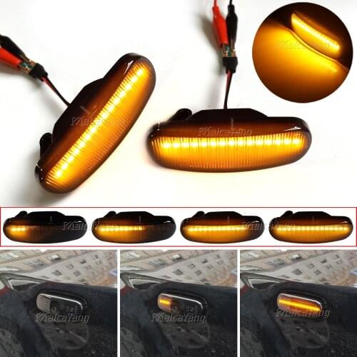 LED Dynamic Sequential Turn Signal Light For Fiat Stilo Panda Punto Evo Qubo Multipla Linea Idea Grande Doblo Abarth Peugeot Cit