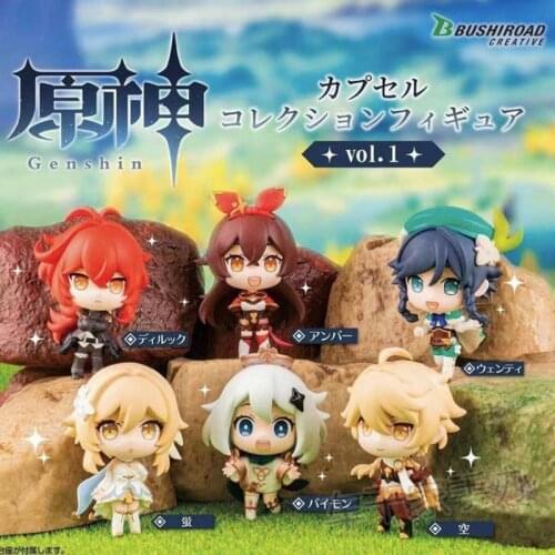 Japanese Version BUSHIROAD Sculpture Game Genshin Impact Cosplay DIY Cartoon Figure Anime Project Klee Blind Box Holiday Gift