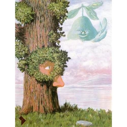 Belgian surrealist painter Painting DIY Full Diamond Painting Cross Stitch Embroidery Home Decor 5D Handcraft JX652