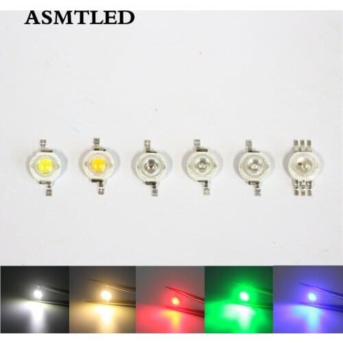 10 100 1000 Pcs LED Light Beads 1W 3W LED Lamp SMD Diodes 3.2-3.6V 100LM/W 350/700mA LED Bulb Chip CW / WW / R / G/ B / R / RGB