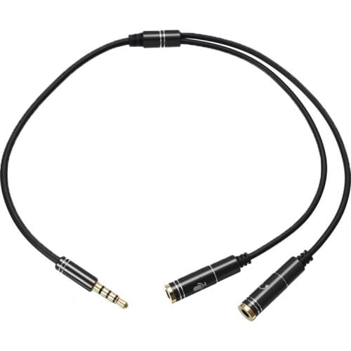 3.5mm Stereo Audio Male to Female Headset Mic 2in1 Y Splitter Cable Adapter Connector for K Song Microphone Cable laptop Headset