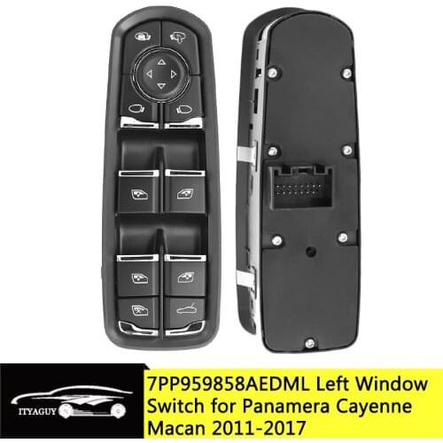 7PP959858AEDML Car Power Window Rearview Mirror Control Switch Button For Panamera Cayenne Macan 2011-2017 7PP959858M 7PP959858A