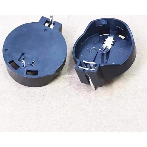 5/10/20Pcs Black Round Button Battery Holder for CR2032 2016 2025 3V Coin Cell Battery Socket Case