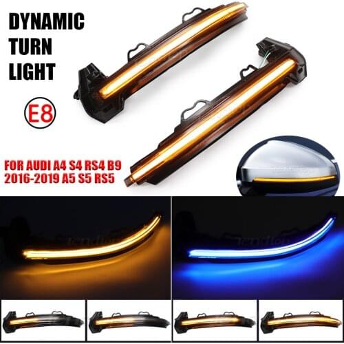 Dynamic Turn Signal Light For Audi A4 S4 RS4 B9 2016-2019 A5 S5 RS5 Wing Mirror Indicator Side Lamp Flasher Repeater